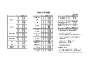 青土布価格表(国内)2024のサムネイル